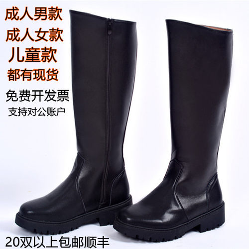 升旗班靴儿童鼓号队靴英伦马靴