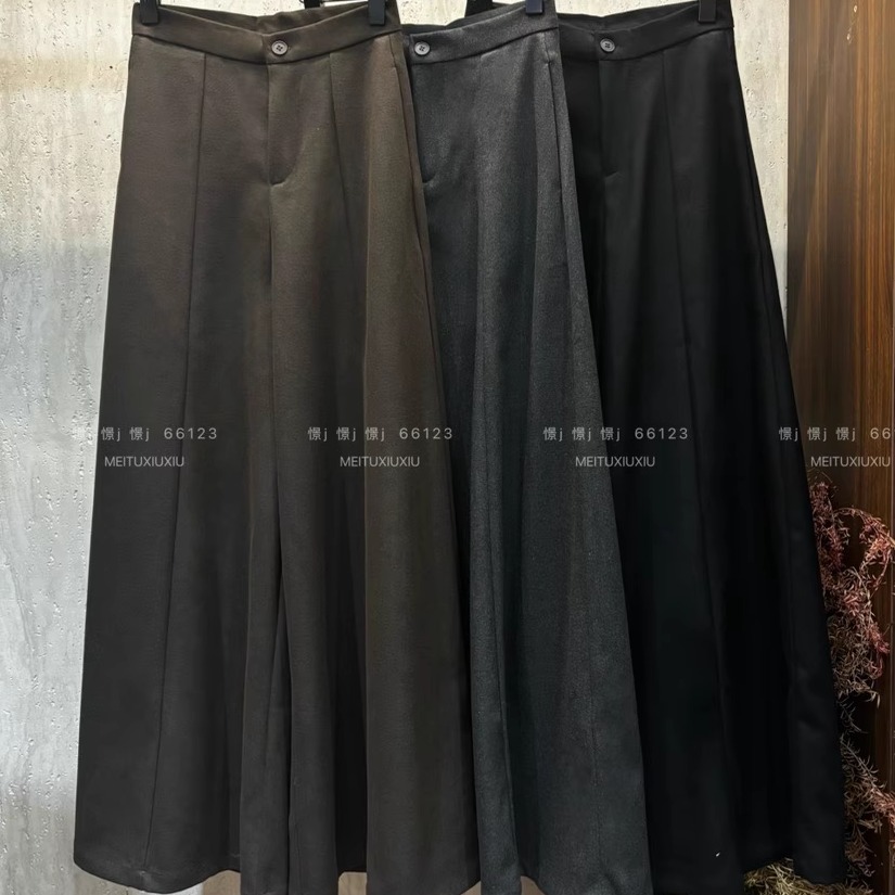 黑色保暖喇叭无弹中国显瘦遮胯