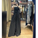 拖地长裤 黑色魔术贴西装 高腰垂感垮裤 百搭阔腿裤 裤 女2026春秋新款