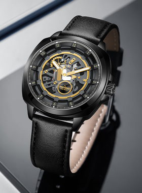 FILA斐乐夜光男女士石英镂空手表轻奢潮流送爸爸男友礼物腕表6551