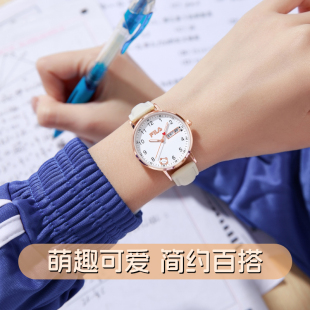FILA斐乐学生手表初高中考试手表专用女生腕表只看时间初中生6739