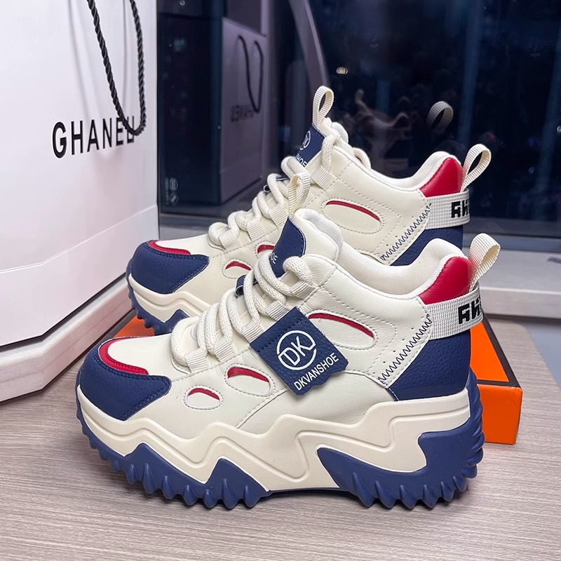 全皮面~老爹鞋女高帮鞋