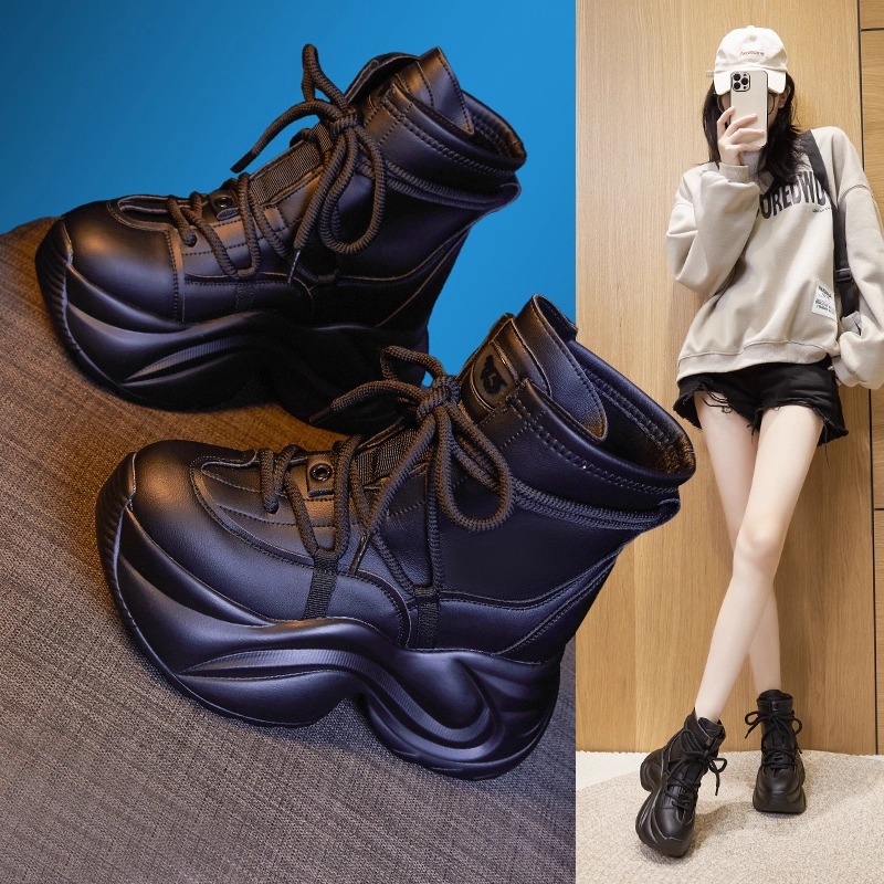 内增高马丁靴女短靴老爹鞋