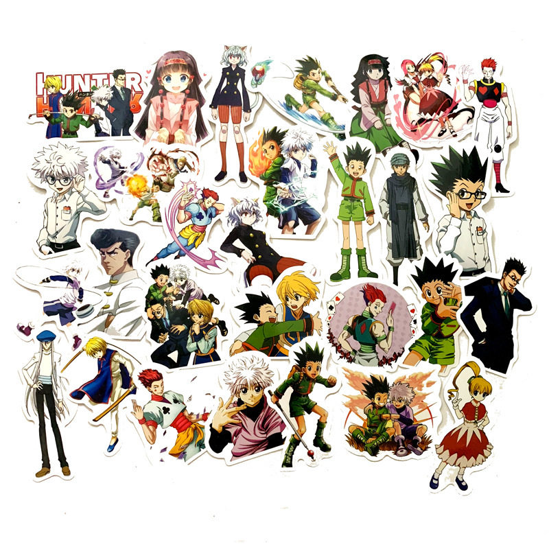 50张日漫全职猎人卡通涂鸦贴 行李箱日记本滑板吉他电脑防水贴纸