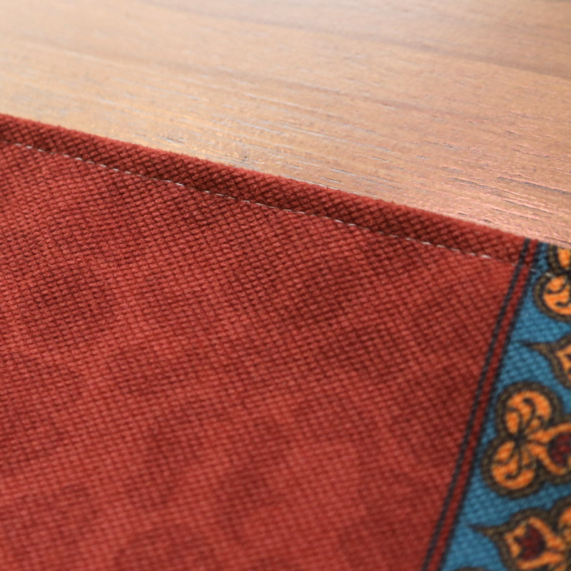 采绎来新中式民族风桌旗现代大象桌布茶几布桌床旗床尾巾可定制