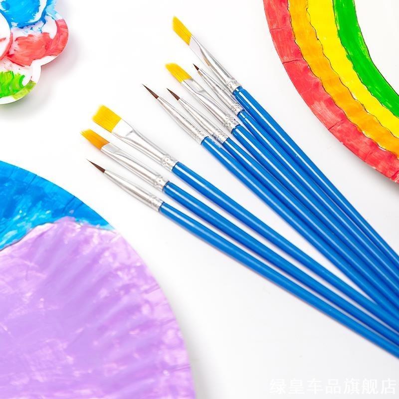 绘画笔刷涂鸦涂色丙烯水彩手工勾线笔排笔水粉尼龙专用