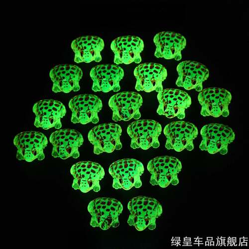 多色通透花斑夜光青蛙树脂模型水族缸桌面生态瓶手工造景小摆件