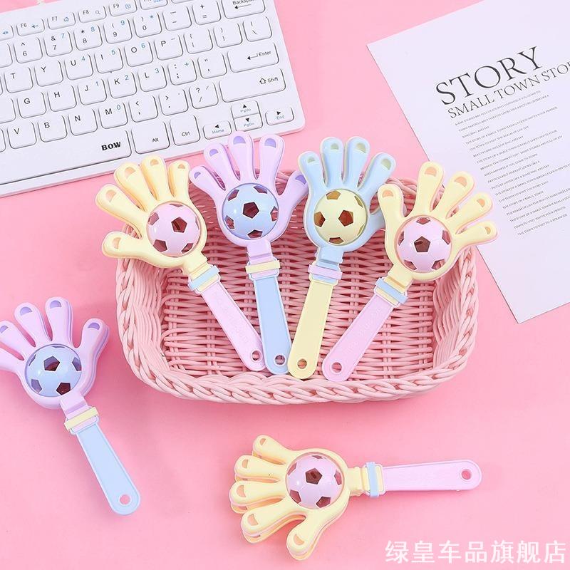 婴儿手摇铃铛抓握训练小手拍拍器手掌拍鼓掌拍拍拍手摆件小礼物