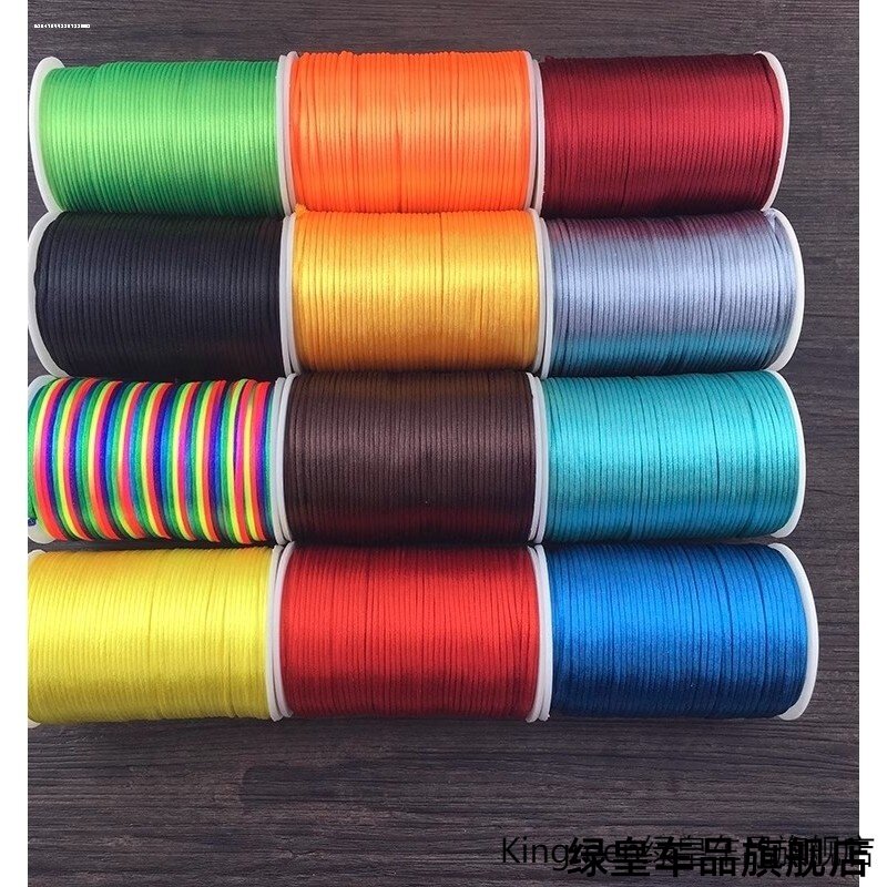 diy珠子本命年材料包红绳手工课手工编绳5号线编织吊坠套餐