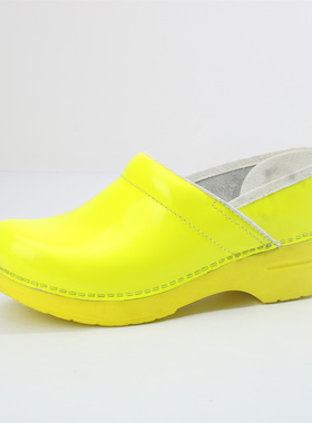 出口单坡跟浅口单鞋女一脚蹬时尚个性宽头女鞋教师鞋健康鞋DK312