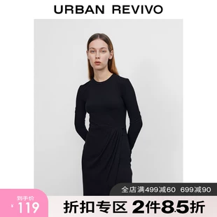 气质优雅开衩修身 新款 连衣裙WL39S7EE2000 UR2022冬季 女装