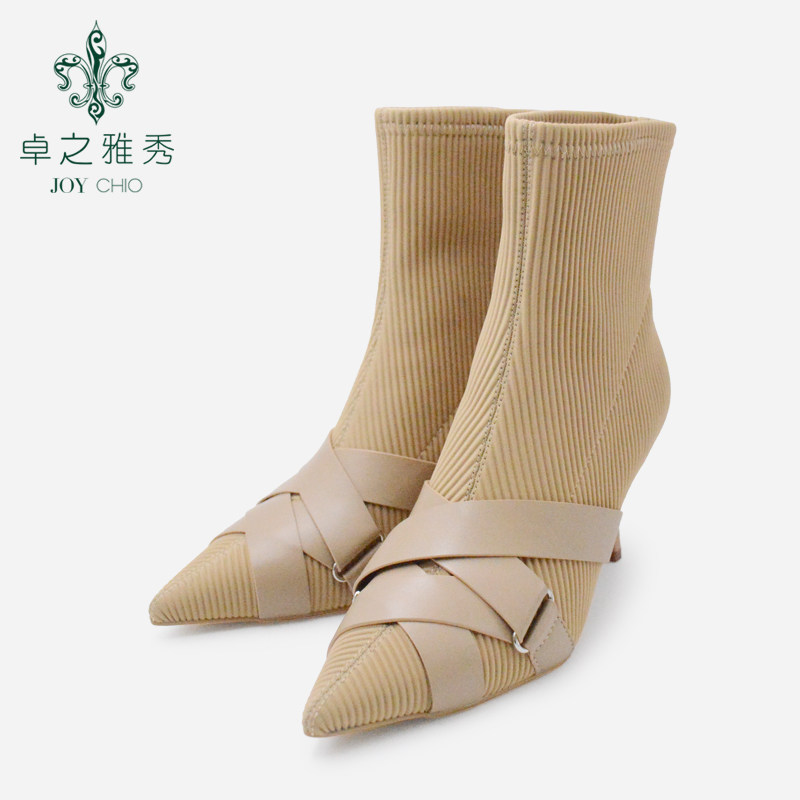 卓之雅秀法式优雅细跟时装靴