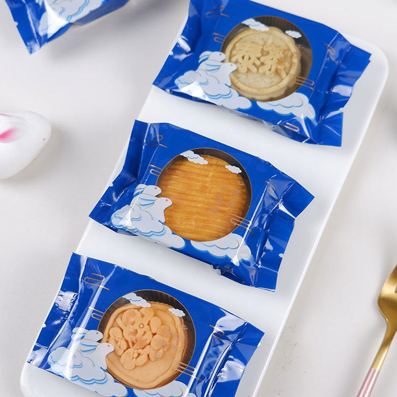 华信天诚 中秋月饼包装袋桃山皮50g100g冰皮流心奶黄月饼内机封袋