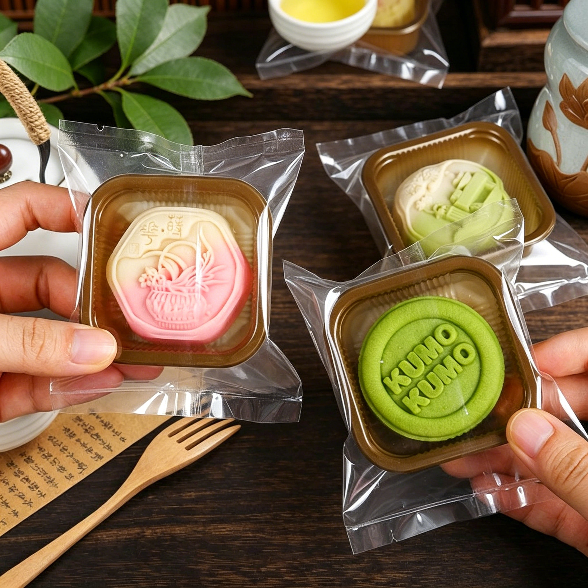 华信天诚 桃山皮月饼包装袋50克80克月饼机封袋冰皮月饼蛋黄酥袋