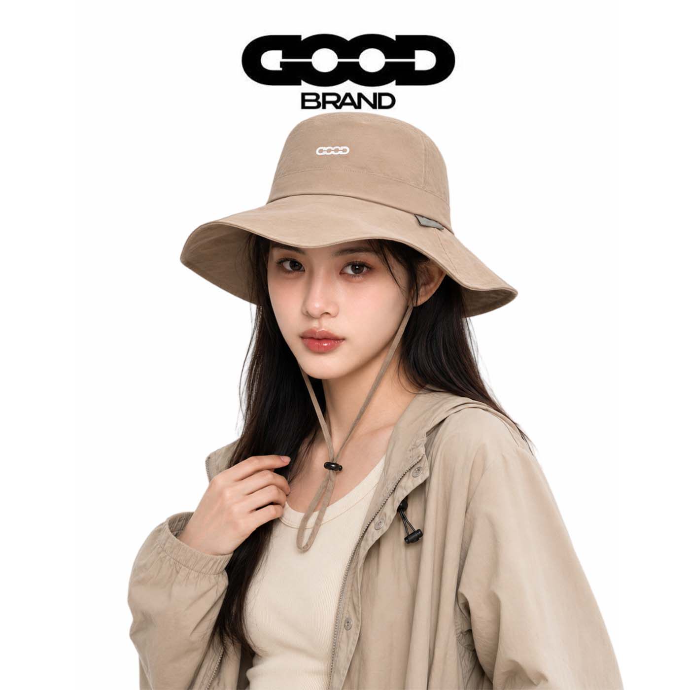 【正品直售】GOOD BRAND男女同款户外防晒大头围显脸小遮阳渔夫帽