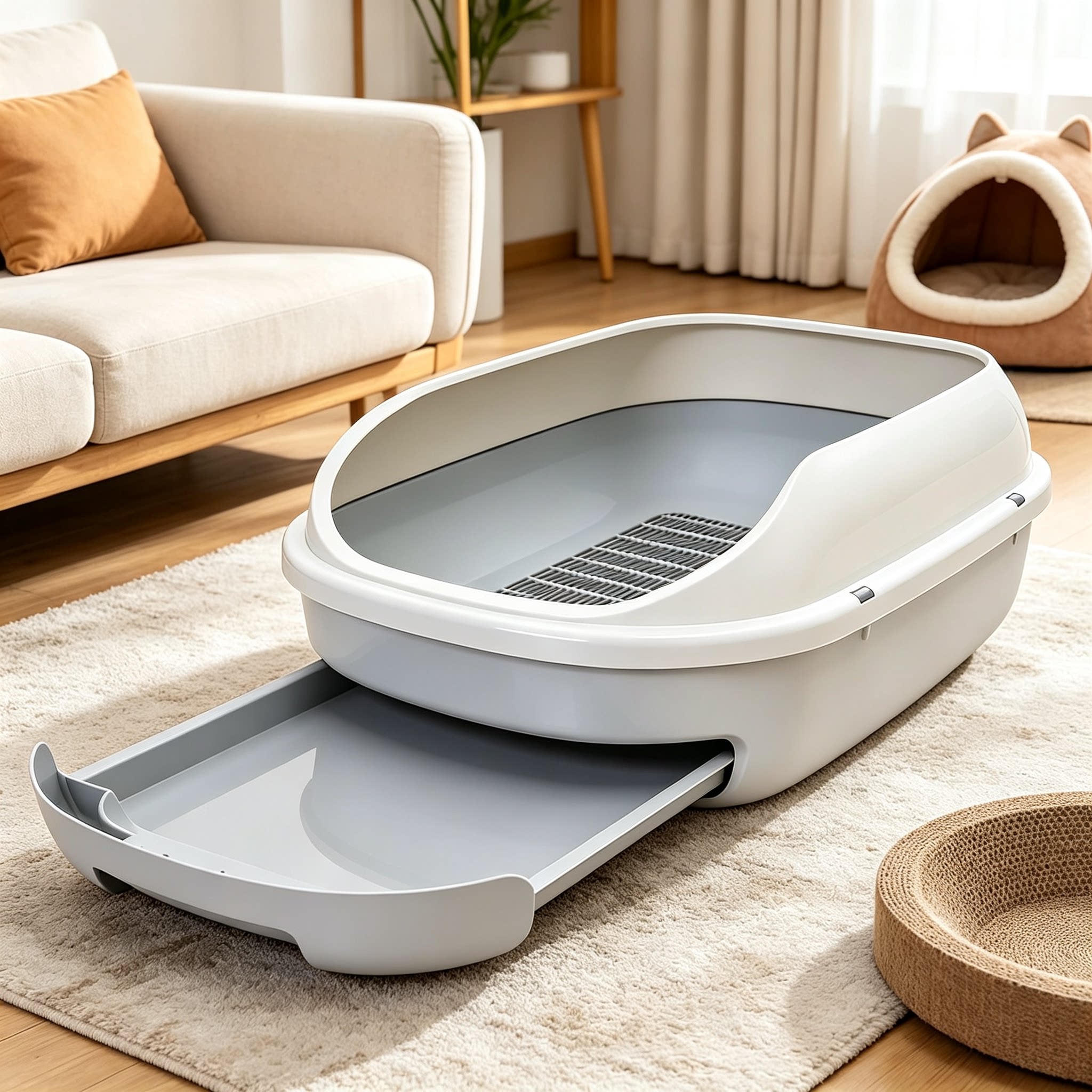 双层沸石猫砂盆大颗粒猫砂专用