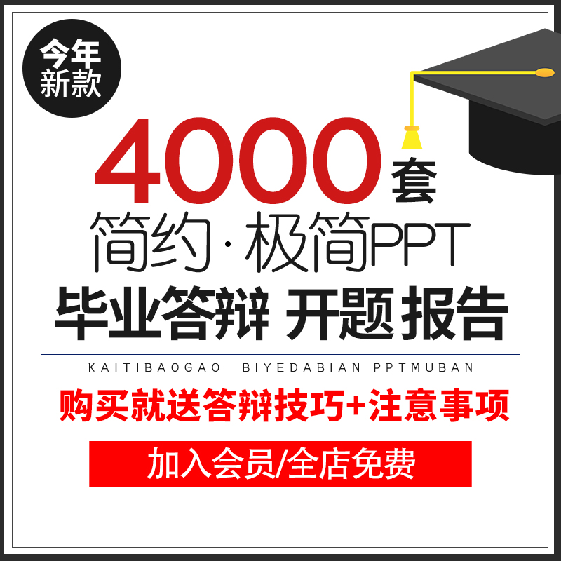 毕业答辩PPT模板大气本科生研究生大学生开题报告ppt模版极简动态 个性定制/设计服务/DIY 设计素材源文件 原图主图