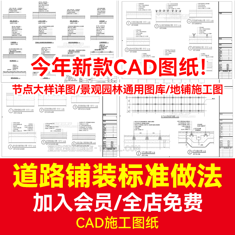 道路铺装标准做法CAD节点大样