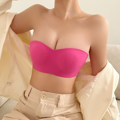 抹裹胸无肩带美背性感夏季露背