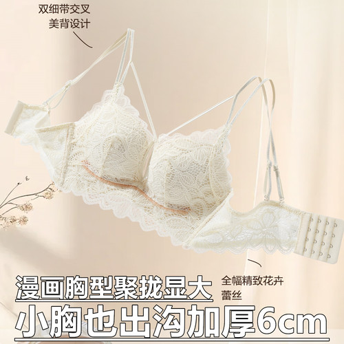 超厚6cm小胸聚拢显大内衣女