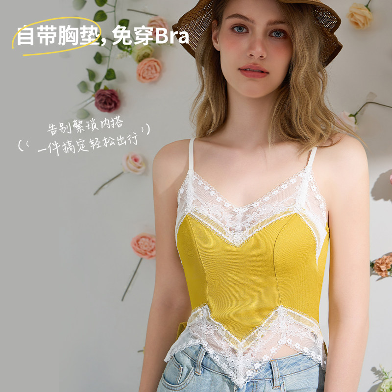 时尚纯欲性感蕾丝V领无痕吊带背心女撞色固定杯舒适百搭美背文胸,女士内衣/男士内衣/家居服,文胸,淘宝优惠券,粉丝福利购,淘宝优惠卷