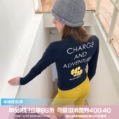 square houlest户外吸湿抗菌T恤健身瑜伽跑步运动防晒无缝长袖 女