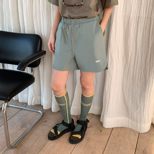 square houlest夏季户外山系宽松拼接健身运动跑步骑行轻薄短裤女