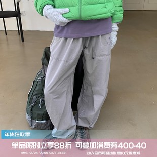 square houlest冬户外运动防水防风速干裤徒步登山加绒伞兵长裤女