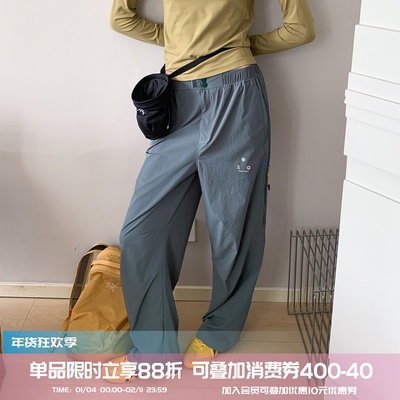 square houlest秋户外山系百搭登山徒步运动宽松显瘦长裤休闲裤女