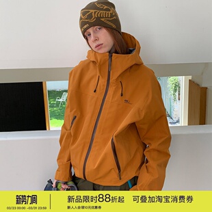 square houlest户外百搭徒步防风防水三防硬壳冲锋衣外套登山服女