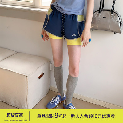 美式户外拼接撞色运动短裤