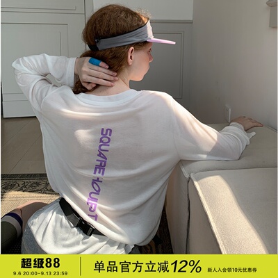 square houlest冰感防晒长袖T女夏季薄款透气宽松显瘦外穿上衣