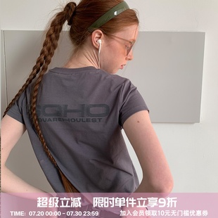 square 女 houlest夏季 户外休闲透气亲肤圆领显瘦T恤凉感正肩短袖