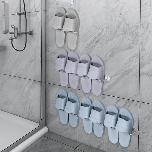 免打孔墙壁神器门后浴室拖鞋架