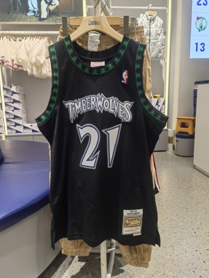 Mitchell Ness NBA 97-98赛季 森林狼队 加内特21号 球迷版 球衣