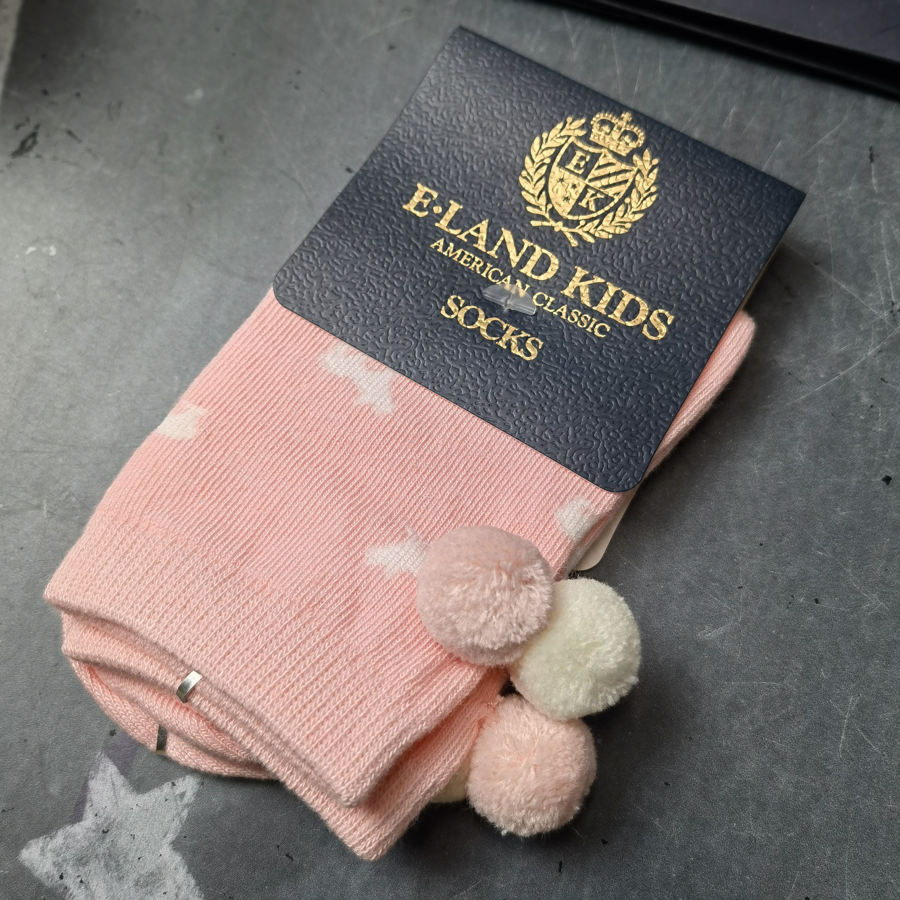 E-landkids 依恋儿童 袜子 女童四季款 弹力 中筒袜
