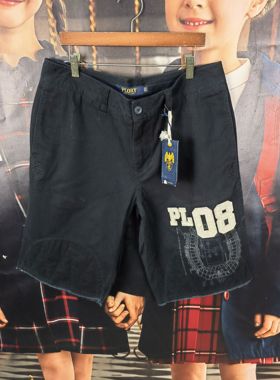plory 成人男士夏款 纯棉贴布logo 宽松款休闲 短裤