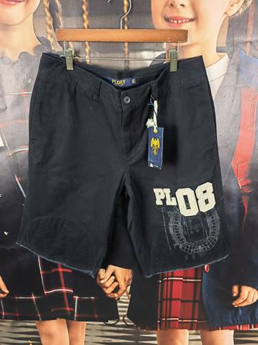 plory 成人男士夏款 纯棉贴布logo 宽松款休闲 短裤