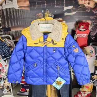 Teenie Weenie/小熊 男童冬款 80%白鸭绒 两色可拆帽 保暖 羽绒服