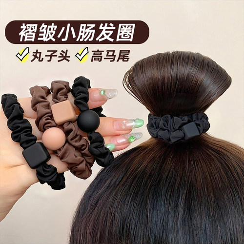 高级感简约方块小肠圈头绳