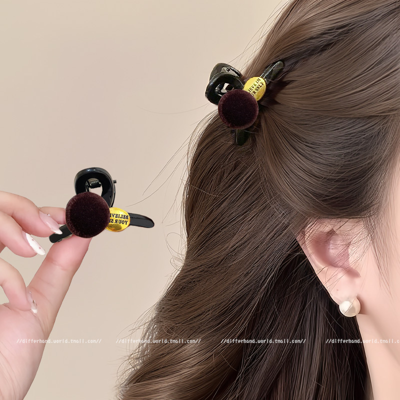气质公主头小抓夹！温柔半扎发！