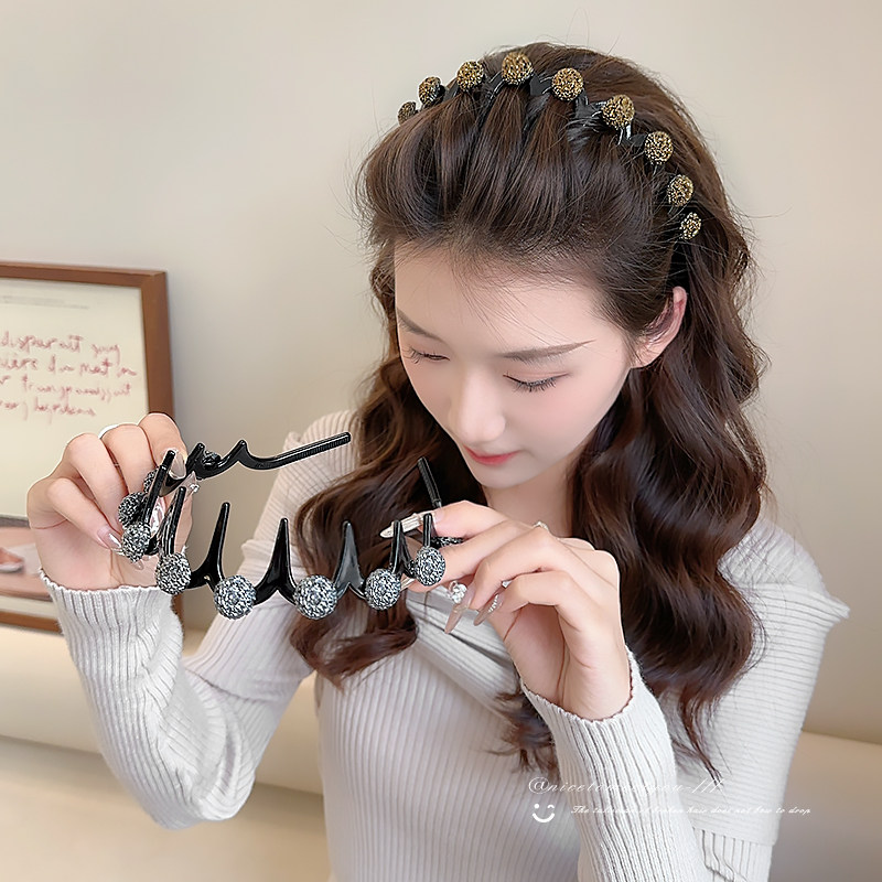 气质波浪水钻发箍！！高颅顶神器