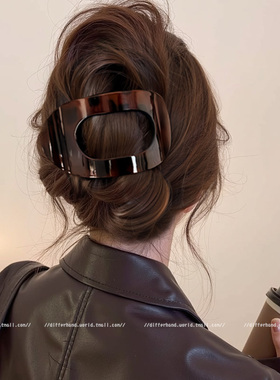 不硌头鲍鱼抓夹女高级感扁平发夹后脑勺盘发鲨鱼夹安全替代品头饰