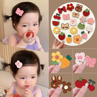 婴儿胎毛魔术贴婴幼儿前额刘海贴发卡儿童可爱碎发帖女童发夹头饰