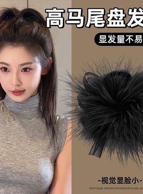 羽毛抓夹高马尾固定神器发夹女后脑勺2025新款高级感鲨鱼夹子发饰