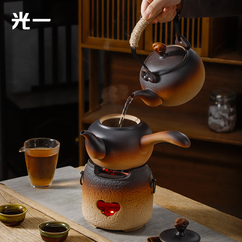 围炉煮茶壶陶瓷茶炉炭火煮茶器明火烧水壶露营户外碳炉子泡茶家用