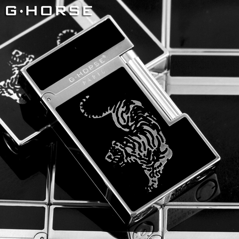 新品法国ghorse正品 商务朗声打火机侧滑砂轮充气男定制创意个性 ZIPPO/瑞士军刀/眼镜 其它品牌打火机 原图主图