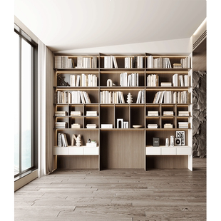 书房直播间背景墙3d立体壁纸办公室坐播口播知识主播书架直播背景布高级感可定制直播背景直播间场景布置