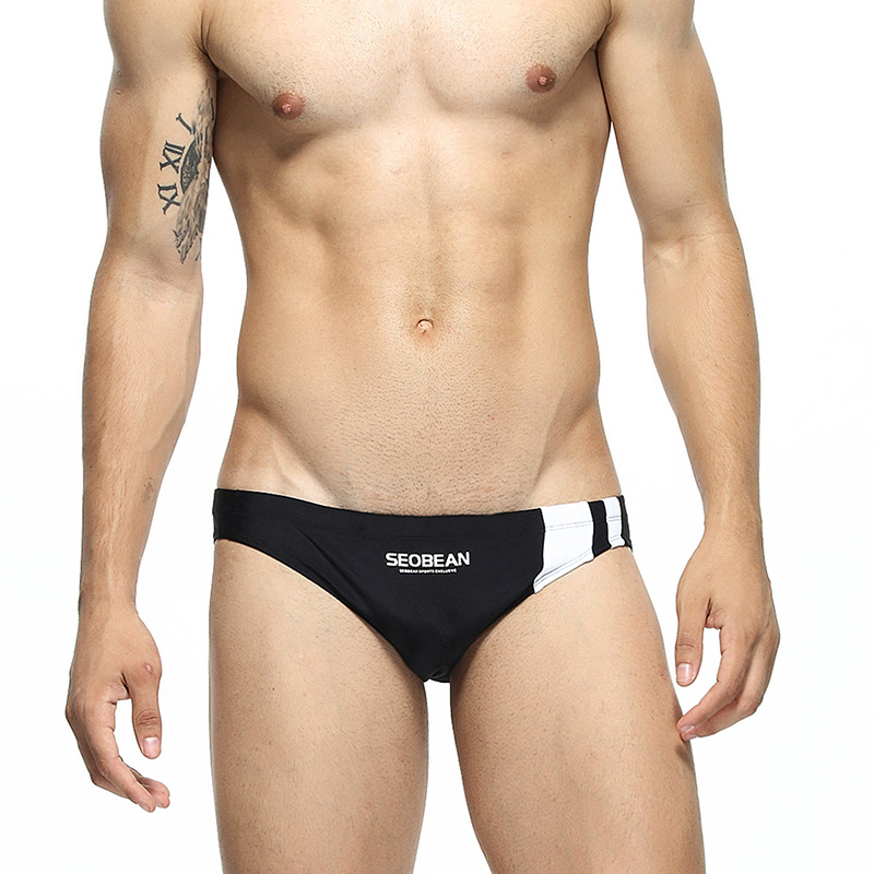 希宾泳裤男三角裤青年个性潮流性感专业低腰修身紧身弹力温泉泳衣