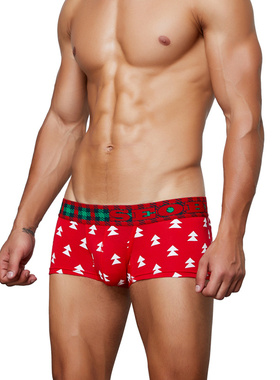 SEOBEAN/希宾男士本命年内裤平角裤大红内裤男新款内裤红色四角裤